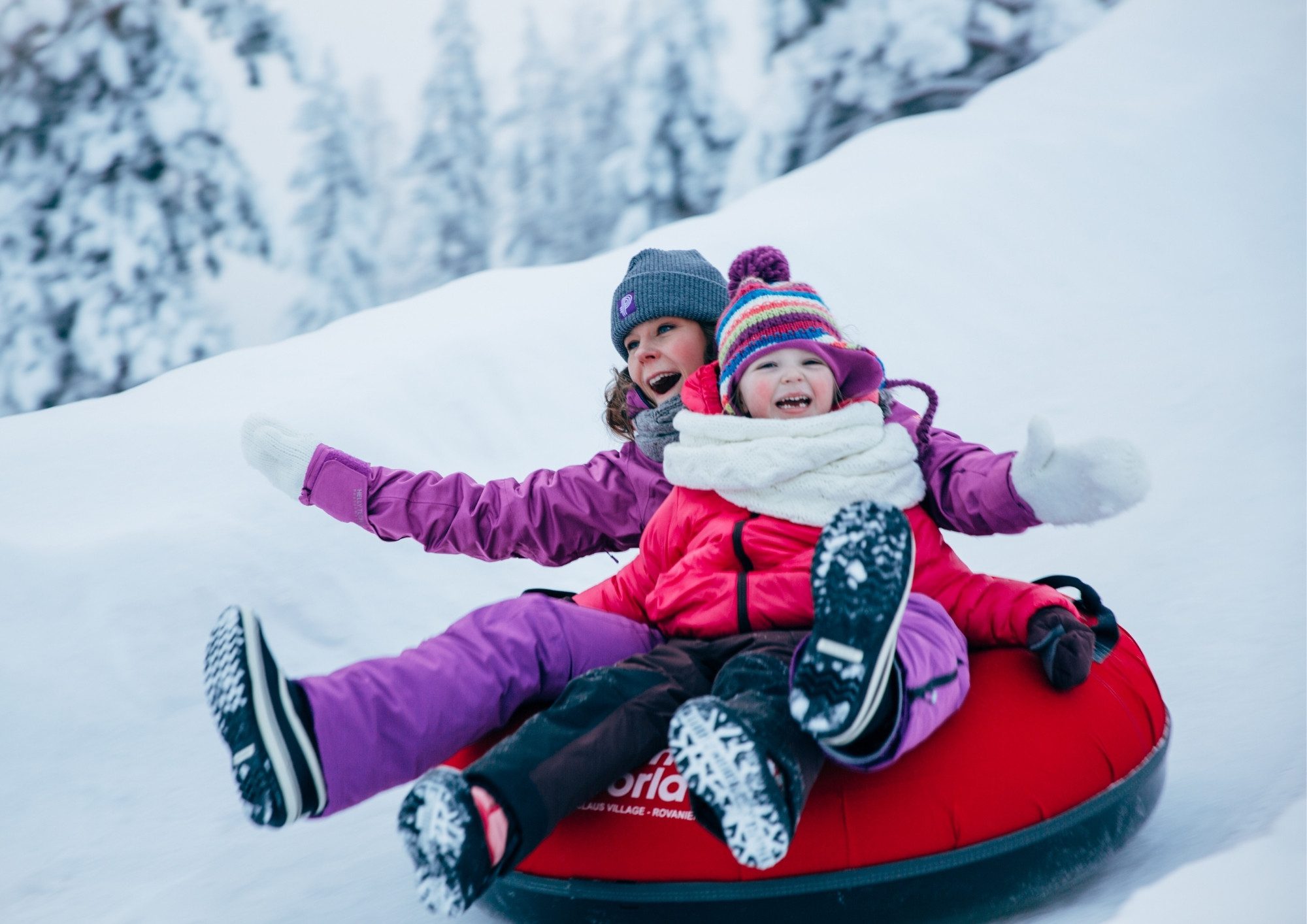 Kinderen die plezier maken Lapland