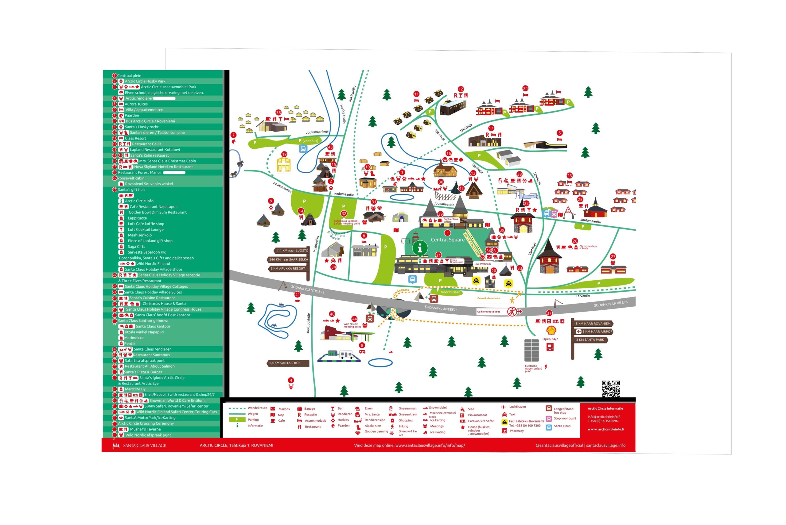 Santa Claus Village Map NL version